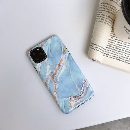 Silicone PC Double Marble Luxury Shell