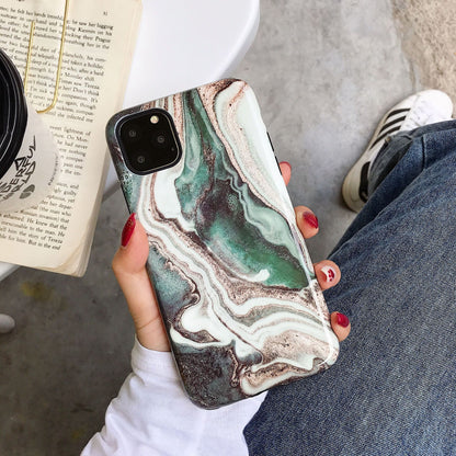 Silicone PC Double Marble Luxury Shell