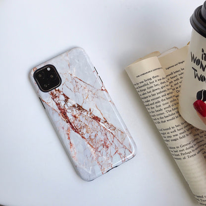 Silicone PC Double Marble Luxury Shell