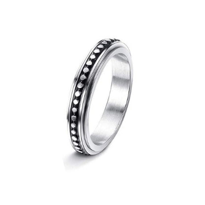 Stainless Steel Spinner Ring – Moon & Stars Anxiety Relief