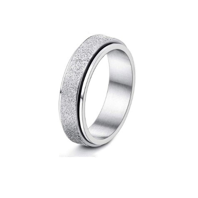 Stainless Steel Spinner Ring – Moon & Stars Anxiety Relief
