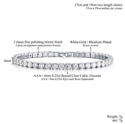 Cubic Zirconia Tennis Bracelet & Bangle Set - Women's Christmas Jewellery