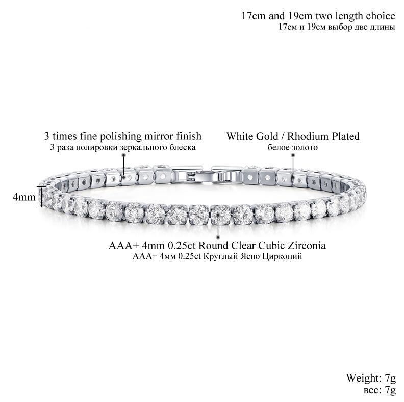 Cubic Zirconia Tennis Bracelet & Bangle Set - Women's Christmas Jewellery