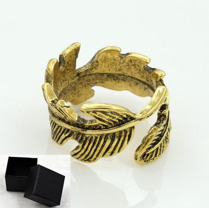 Simple Leaf Design Flower Ring - Women's Wedding Jewellery