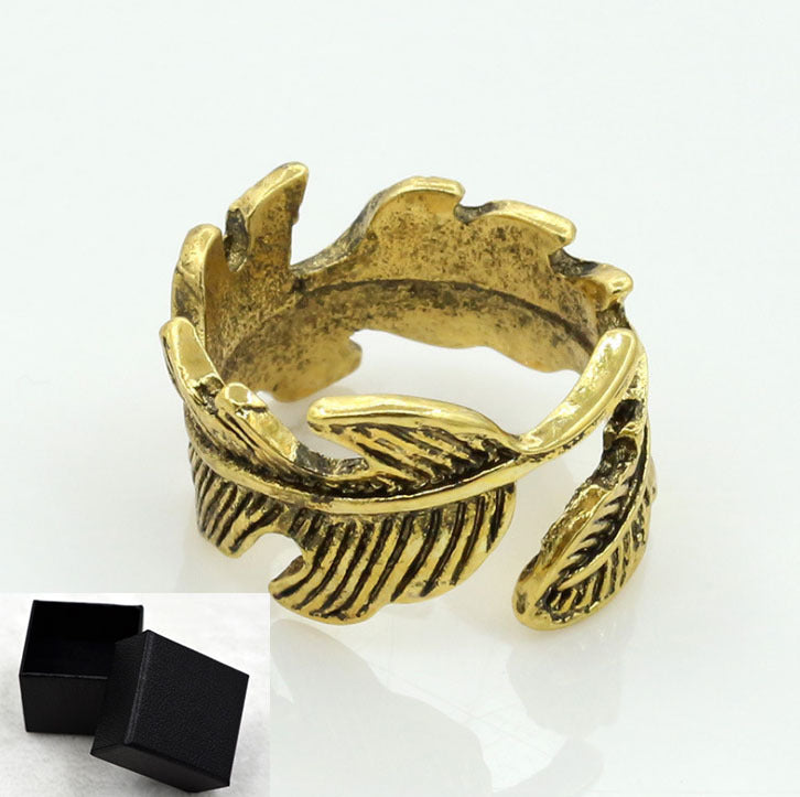 Simple Leaf Design Flower Ring - Women's Wedding Jewellery