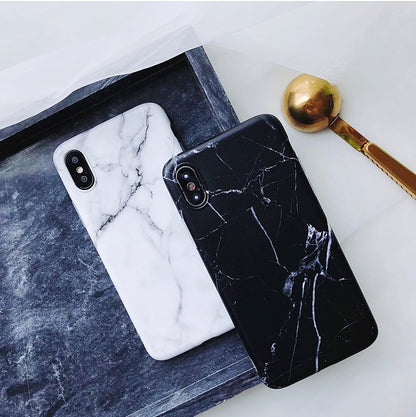 Luxury Marble Silicone Case – Fits iPhone 6 to XS Max