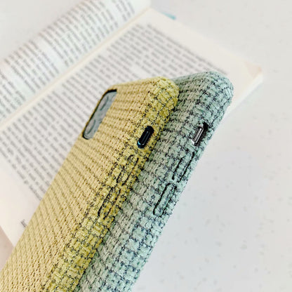 Autumn and winter solid color fabric phone case