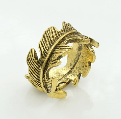 Simple Leaf Design Flower Ring - Women's Wedding Jewellery