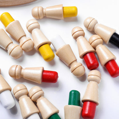Children's Wooden Memory Chess – Educational Toy for Kids