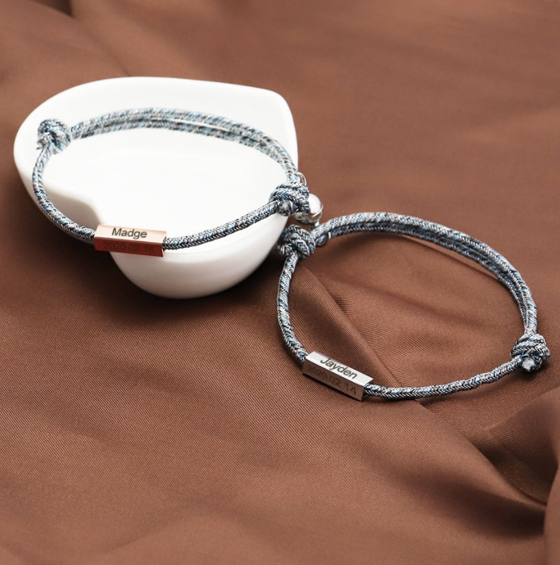 Magnetic Eternal Love Name Bracelet for Couples