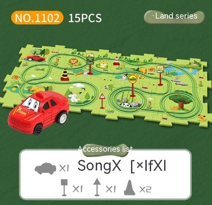 DIY Electric Railroad Speeder – Kids' Puzzle & Construction Toy