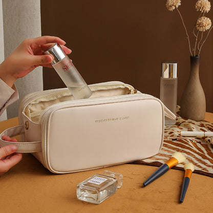 Three-Layer U-Shaped Cosmetic Bag