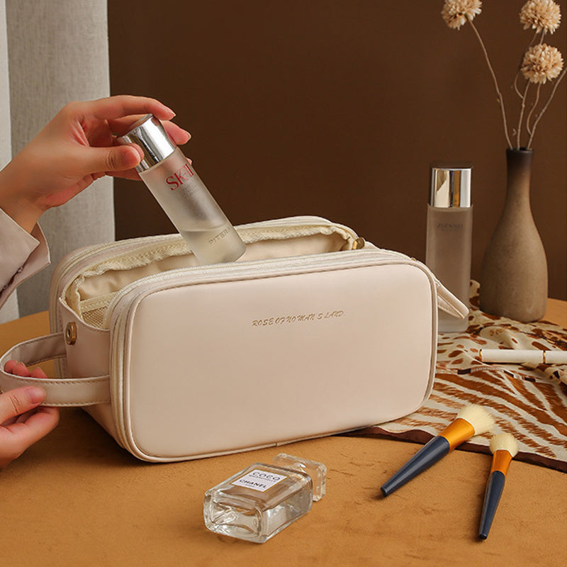 Three-Layer U-Shaped Cosmetic Bag