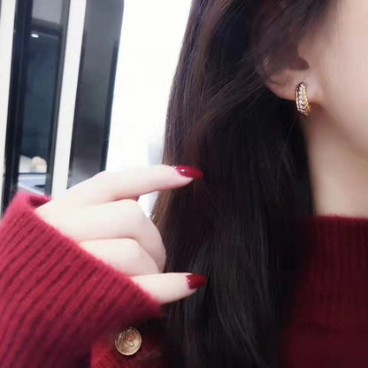 Jewellery 18K Gold Braided Earrings