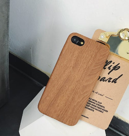 Ultra-Thin Wooden Grain Phone Case – Soft Leather & Durable Cover