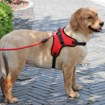 Reflective Nylon Dog Harness & Collar – Padded K9 Vest for Medium & Large Dogs
