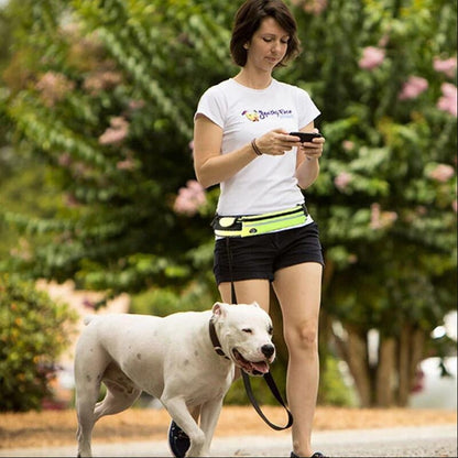 Hands-Free Bungee Dog Leash with Storage