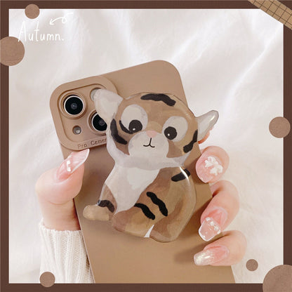 Oil Painting Tiger Mobile Phone Case Soft Cover