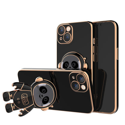 Phone Case Panda Electroplating Lens Film Astronaut Holder