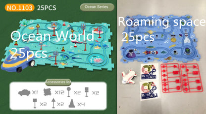 DIY Electric Railroad Speeder – Kids' Puzzle & Construction Toy