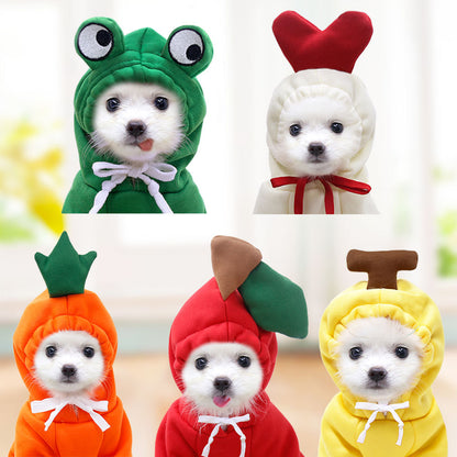 Cute Fruit Fleece Dog Hoodie