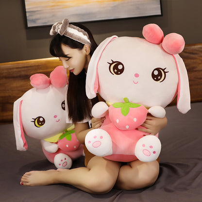 Strawberry Rabbit Doll Plush Toy For Children