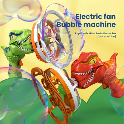 Dinosaur Handheld Bubble Machine – Cartoon Bubble Blower Toy Gift