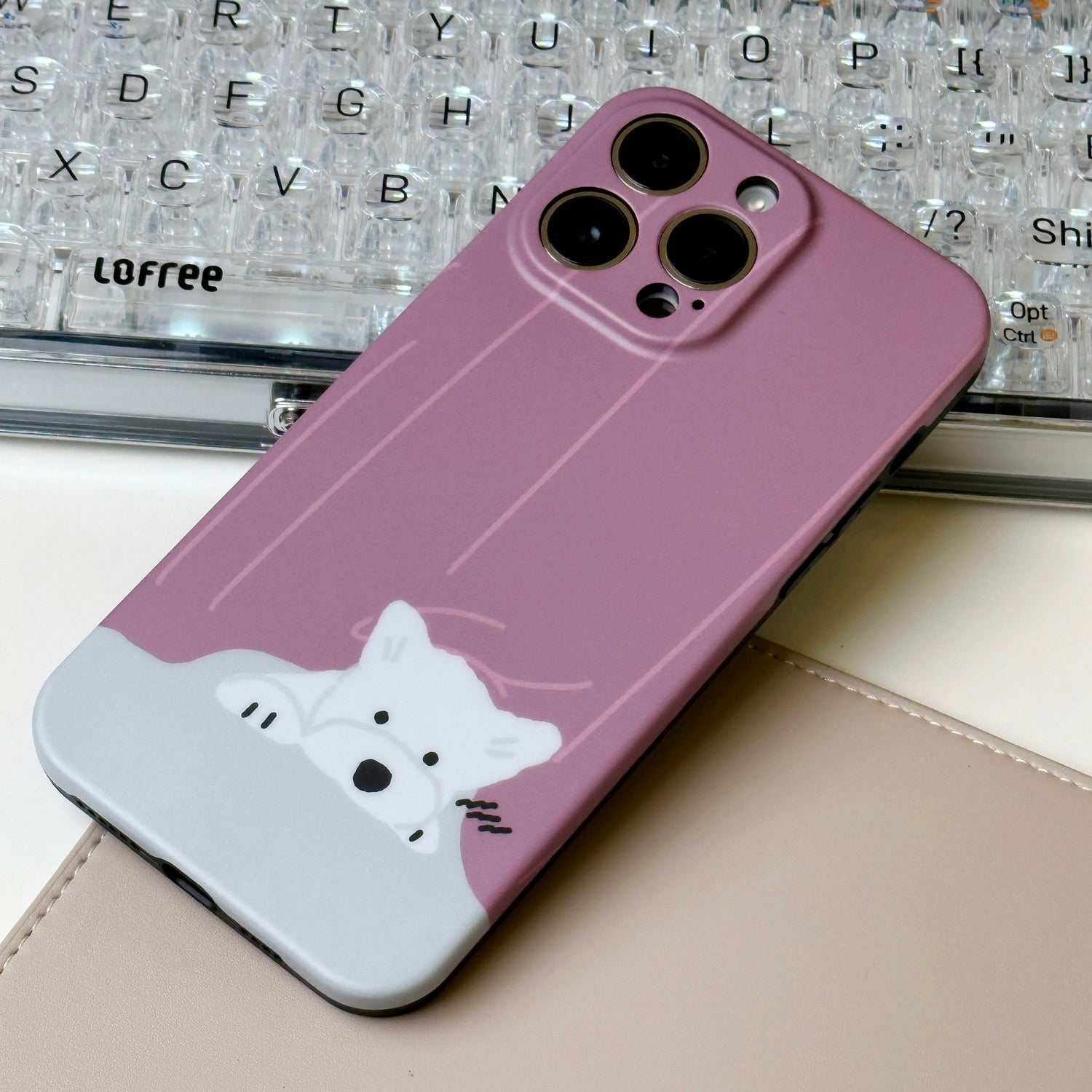 Cookie Club IMD Purple Curtains Dog Phone Case