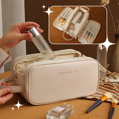 Three-Layer U-Shaped Cosmetic Bag