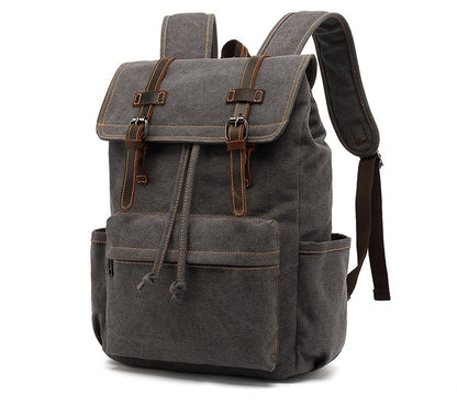 Vintage Crazy Horse Leather Outdoor Travel Canvas Bag