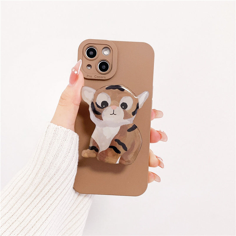 Oil Painting Tiger Mobile Phone Case Soft Cover