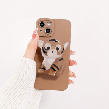 Oil Painting Tiger Mobile Phone Case Soft Cover