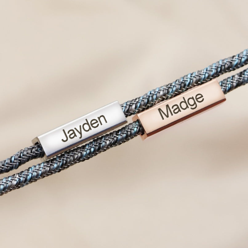 Magnetic Eternal Love Name Bracelet for Couples