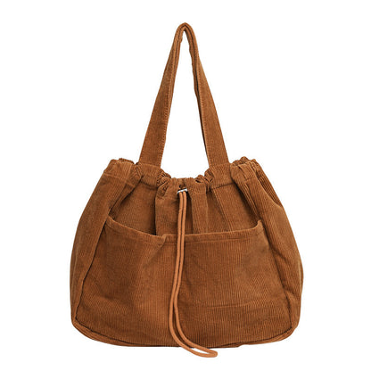 Drawstring Multi-pocket Handbag