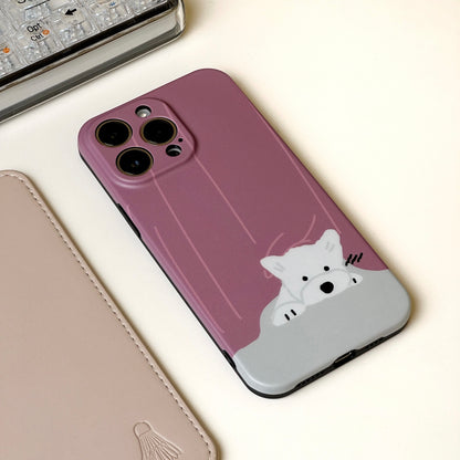 Cookie Club IMD Purple Curtains Dog Phone Case
