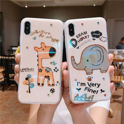 Shatter-Resistant Giraffe & Elephant Case – Compatible with Apple