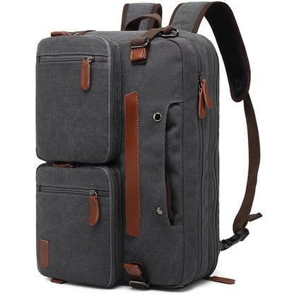 Men's Bag Multi-functional Backpack Handbag + Shoulder Bag