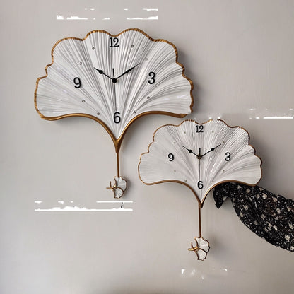 New Ginkgo Leaf Swing Wall Clock Fashion Watch