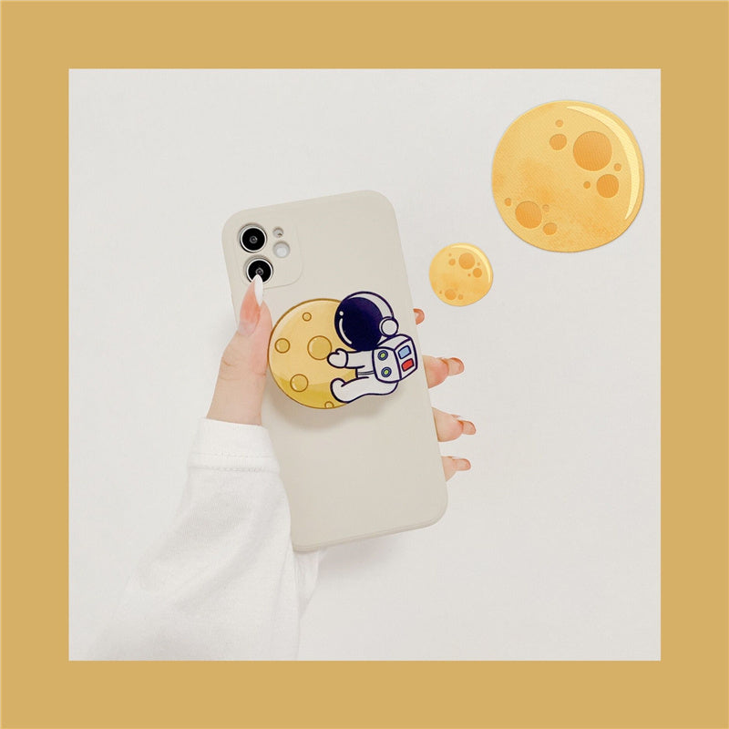 Mobile Phone Case Astronaut Holder Liquid Silicone