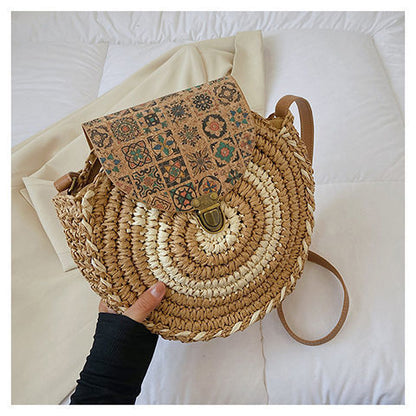 Shoulder Straw-weaved Crossbody Beach Bag