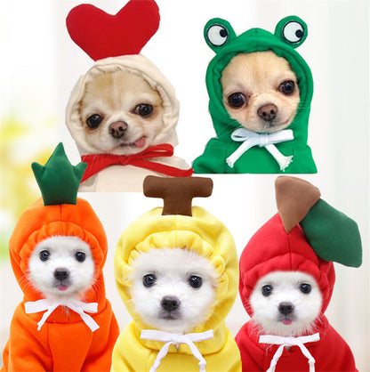 Cute Fruit Fleece Dog Hoodie