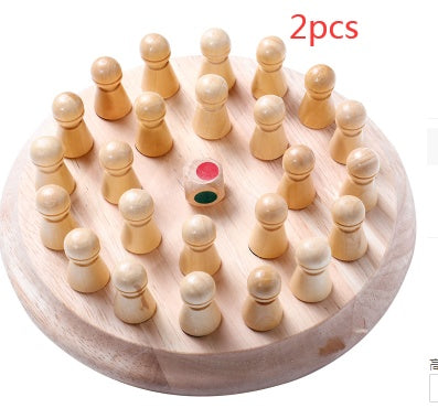 Children's Wooden Memory Chess – Educational Toy for Kids