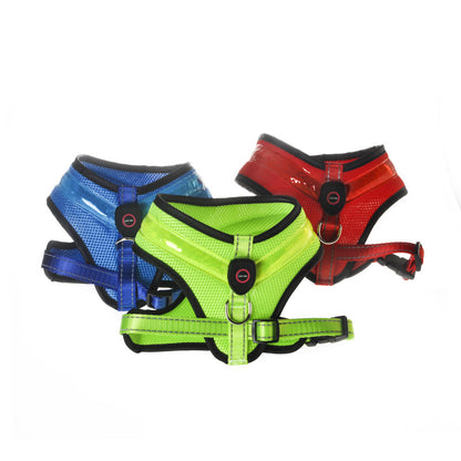 LED Dog Harness - USB Rechargeable Reflective Chest Strap for Large Dogs