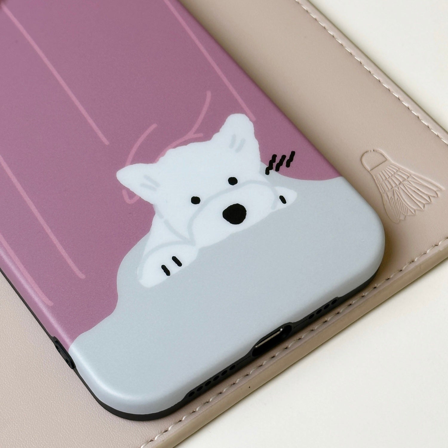 Cookie Club IMD Purple Curtains Dog Phone Case