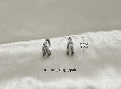 Women's Fashion Electroplated Zircon Earrings