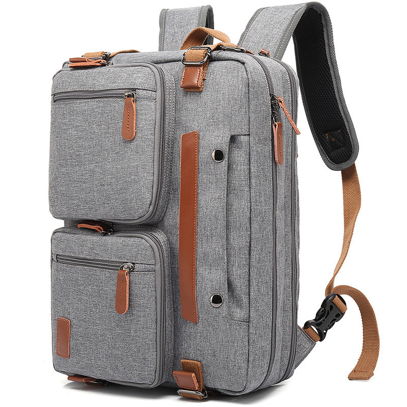 Men's Bag Multi-functional Backpack Handbag + Shoulder Bag