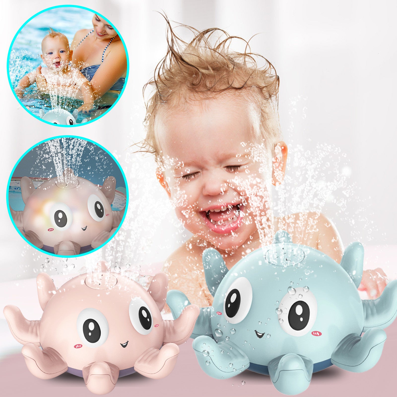 Automatic Spraying Bath Toy – Flashing Baby Shower & Pool Fun