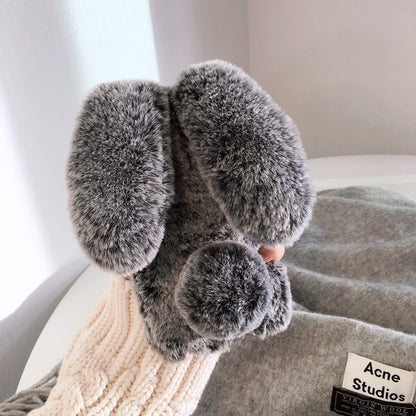 Simple Winter Warm Rabbit Plush Phone Case