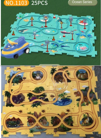 DIY Electric Railroad Speeder – Kids' Puzzle & Construction Toy