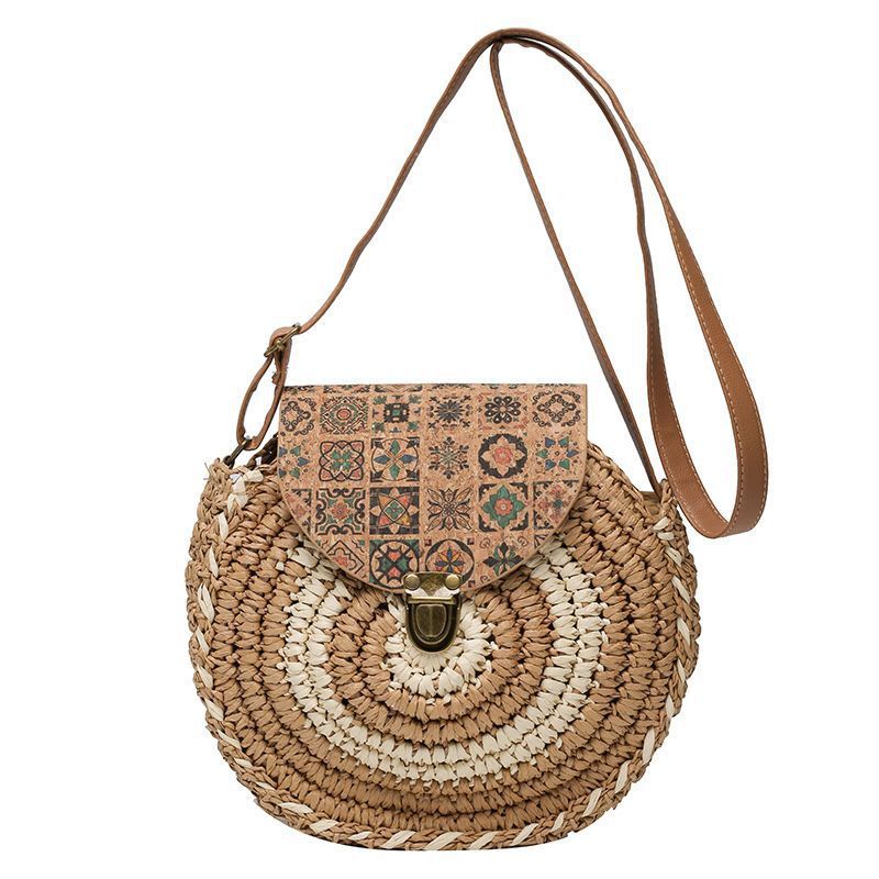 Shoulder Straw-weaved Crossbody Beach Bag
